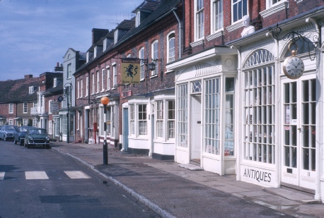 Shops in Woburn in 1969.