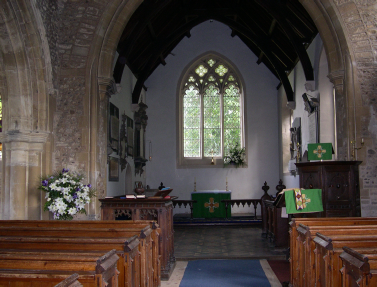 Altar in Renhold Church.