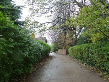 Lane leading into the village of Barton.